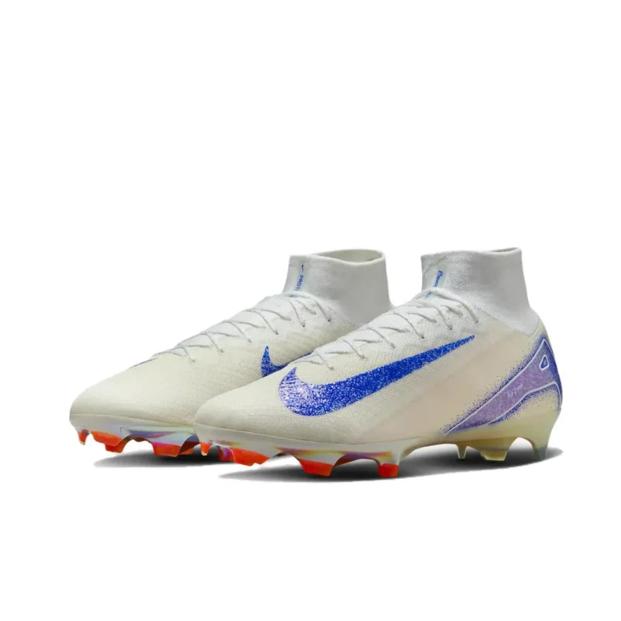 NIKE Mercurial Superfly 10 Elite FG Men's Soccer Cleats Comfortable Grip Hard Turf Natural Turf Purple and White Colorway