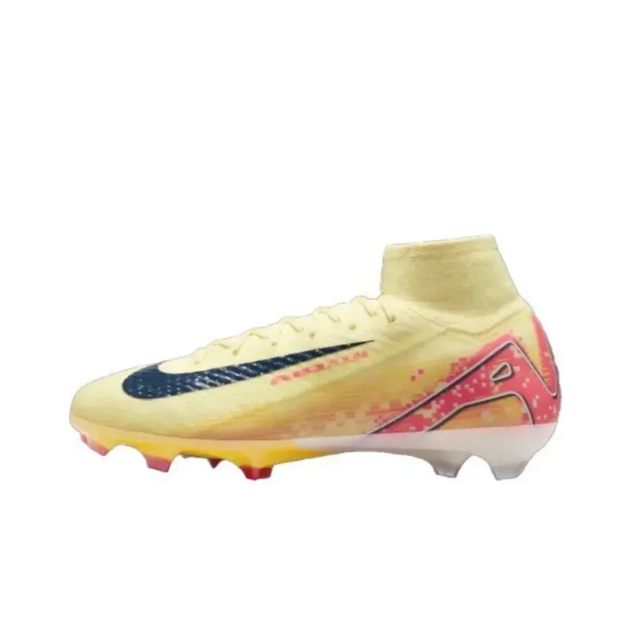 NIKE Mercurial Superfly 10 Elite FG Men's Soccer Cleats Comfortable Grip Hard Turf Natural Turf White and Blue Colorways