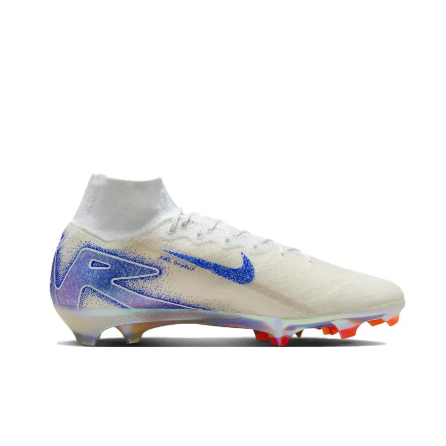 NIKE Mercurial Superfly 10 Elite FG Men's Soccer Cleats Comfortable Grip Hard Turf Natural Turf Purple and White Colorway