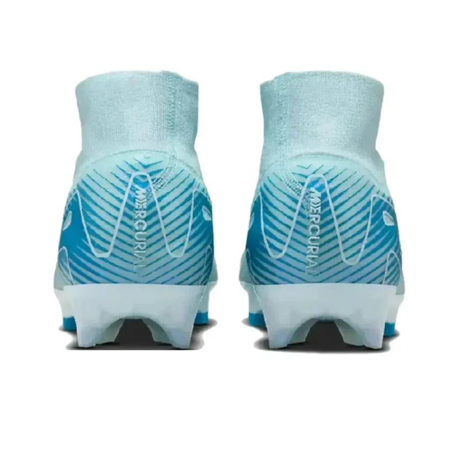 NIKE Mercurial Superfly 10 Elite FG Men's Soccer Cleats Comfortable Grip Hard Turf Natural Turf White and Blue Colorways